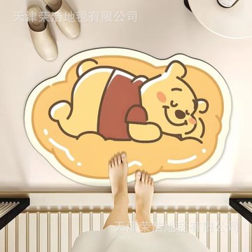可愛風卡通硅藻泥地墊浴室地墊衛生間吸水防滑軟腳墊浴室地毯耐臟