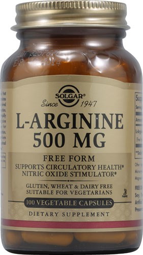 Solgar L-Arginine 500 mg - 100 Vegetable Capsules