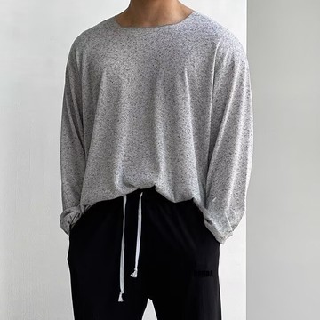 ins  慵懶 簡約  長T恤 男生  流行 文藝  百搭 潮流  氣質 日系 長袖 T男原宿 新款上衣 （QT197）