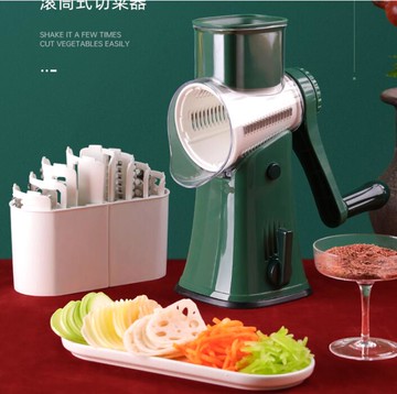 德國手搖土豆絲切刨絲器多功能切片機蘿卜擦絲器廚房滾筒切菜神器【摩可美家】