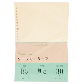 Maruman 26孔空白素描紙 B5尺寸 30張入 素描繪畫專用紙  B5  30張  1包