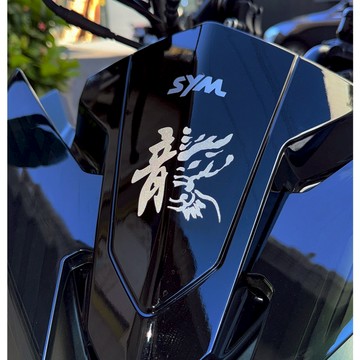 反光屋FKW DRG2 DRG 二代龍 DRG二代 DRGBT 機車貼紙 龍魂 龍字 風鏡貼紙 反光貼紙 銀白/黑 車貼