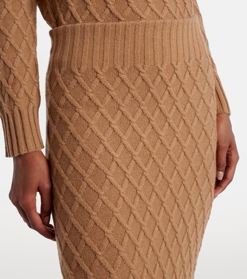 Max Mara Po knitted camel hair maxi skirt