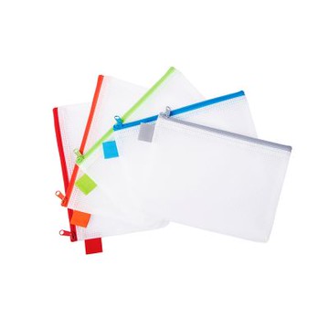 【連勤 LANCHYN】PEVA無毒環保網狀拉鍊袋A5-12個入/包 LCM-A5