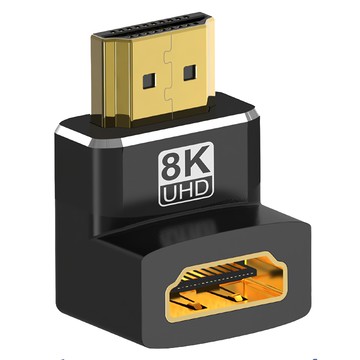 UniSync UHD2.1版 8K@60HZ/4K@120HZ 高畫質影音轉接頭 90度公對母  單一商品  1個