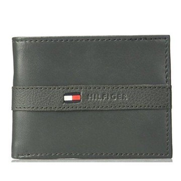 Tommy Hilfiger 2018男時尚Ranger浮雕帶標誌灰色皮夾(預購)