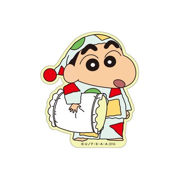 【震撼精品百貨】蠟筆小新_Crayon Shin-chan~蠟筆小新角色貼紙-小新拿枕頭*43900