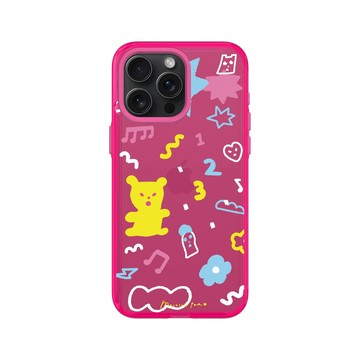 iPhone 15 Pro Max Clear 粉漾桃 - MacaronToe 馬卡龍腳趾 - 小熊軟糖派對 Gummy Party