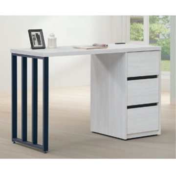 AS雅司-黛珊白榆木色4尺鐵框書桌-121.2×56.4×80.4cm