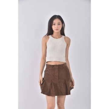 (M) hayknock韓牌絨布棕色短裙二手衣