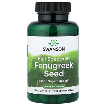 Swanson Vitamins, 多面®胡蘆巴籽，90 粒全素膠囊（每粒 610 毫克）