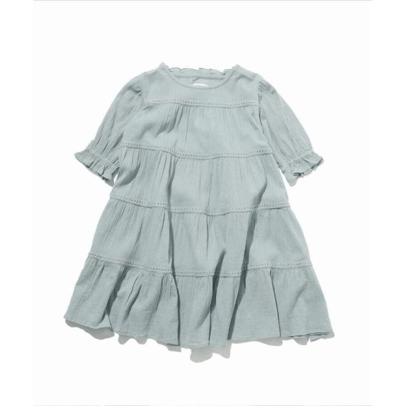 シューラルー 楊柳ティアードワンピース キッズ ライト グリーン 09 90cm Shoo La Rue 通販 Lineポイント最大get Lineショッピング