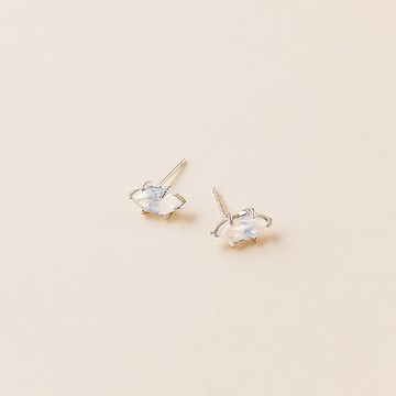 艾米爾 | 月光石 S925純銀 | 天然石輕珠寶耳環