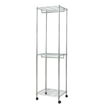 dayneeds 日需百備 輕型 電鍍 插管 3層雙桿衣櫥  60 x 45 x 210cm