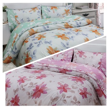 【FITNESS】精梳棉雙人四件式兩用被床包組-清新田園(2款)