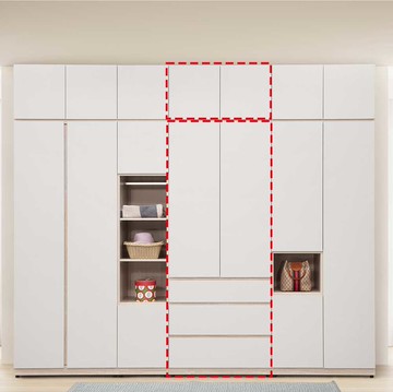 2.6尺三抽單吊衣櫃+被櫥櫃 收納櫃 低甲醛木心板 ABS封邊【169A5145】 Leader傢居館169-BD02-4+BD02-6