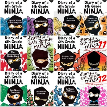 【查德書境】六年級忍者日記12冊 Diary of a 6th Grade Ninja 英語圖文 幽默 校園 冒險