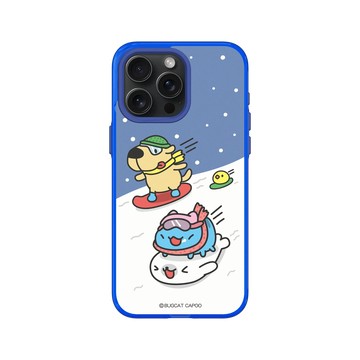 iPhone 15 Pro Max Clear 激光藍 - 貓貓蟲咖波 Bugcat Capoo - 滑雪趣