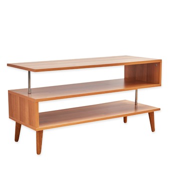 【班尼斯】水蛇腰S層架電視櫃-原木