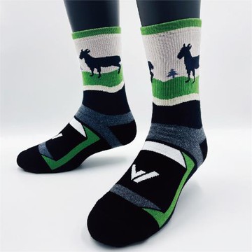 【WOAWOA】台灣特有種 極致速乾運動羊毛登山襪-台灣山羌款 M/L/XL (登山襪 除臭襪 運動襪 羊毛襪 足弓襪 機能襪 登山鞋)