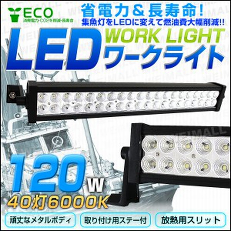 Led ワークライト 1w 40連 作業灯 Led 12v 24v 角型 広角 汎用 防水各種作業車対 通販 Lineポイント最大1 0 Get Lineショッピング