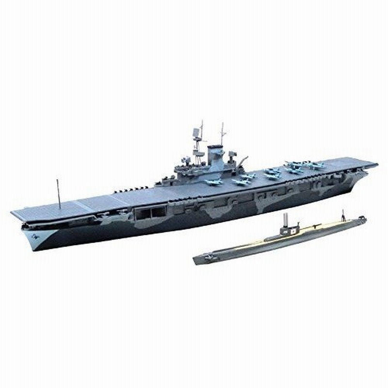 青島文化教材社 1/700 ウォーターラインシリーズ WASP ワスプ &潜水艦