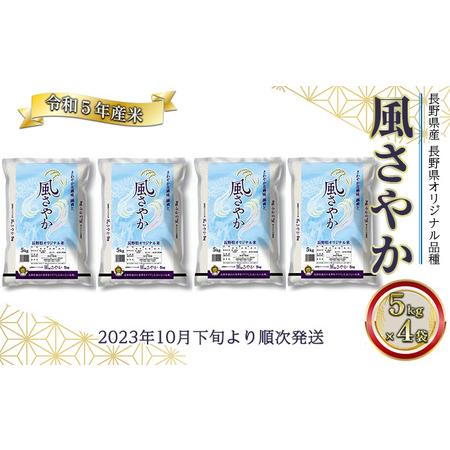 ふるさと納税 長野県産 風さやか 5kg×4袋 長野県長野市