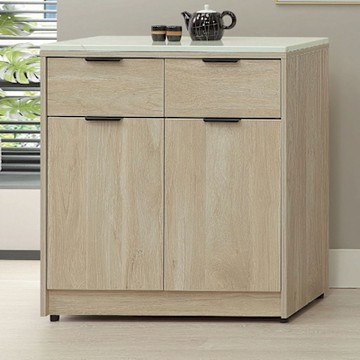 文創集 畢克爾2.7尺雲紋石面低餐櫃-81x40x83cm免組