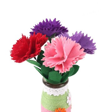 現貨 康乃馨diy 材料包 親子活動不織布花束人造花兒童美勞 免剪裁手工製康乃馨母親節推薦 Yahoo奇摩超級商城 Line購物