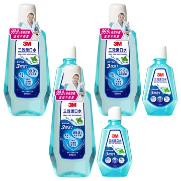 3M 三效漱口水 500ml + 120ml  3組