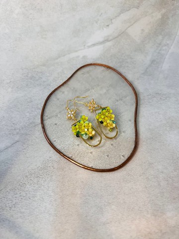 =果語x青釀=透明閃亮亮垂墜花朵果實手作耳環