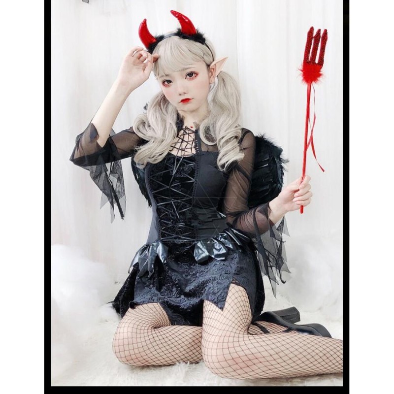 ハロウィン　悪魔　デビル　コスプレ　羽付　悪魔羽　天使 Amazon.co.jp: [Formemory] ハロウィン コスプレ 悪魔 デビル
