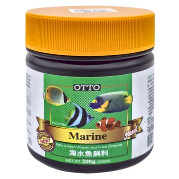OTTO 建興水族 海水魚飼料 含維生素和微量元素  500ml  200g  1瓶