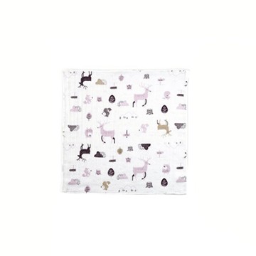 KU.KU Duckbill 酷咕鴨 北歐迷境森林紗布手帕  30*30cm  粉