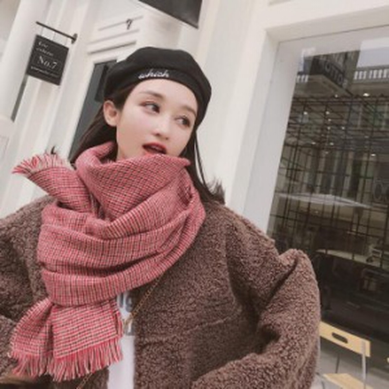 マフラー レディース ストール フリンジマフラー カシミヤタッチ 大判ストール シンプルマフラー ポンチョ チェック 秋冬 厚手 かわいい 通販 Lineポイント最大1 0 Get Lineショッピング