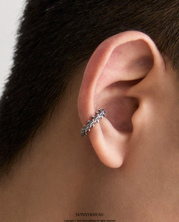 [純銀] 荊棘之脊耳扣 / 單售 / Thorny Spine Ear Cuff