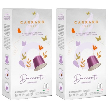 CARRARO 迪席拉朵 DECERATO 咖啡膠囊 適用Nespresso Original 膠囊咖啡機  5.5g  10個  2盒