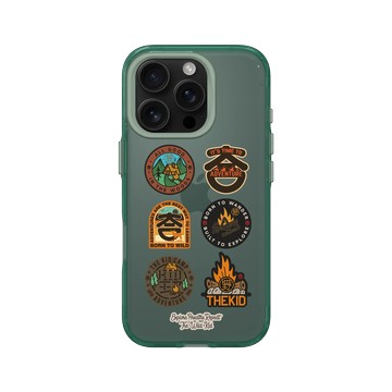 iPhone 16 Pro Clear 憂墨綠 - KID - 露營布章