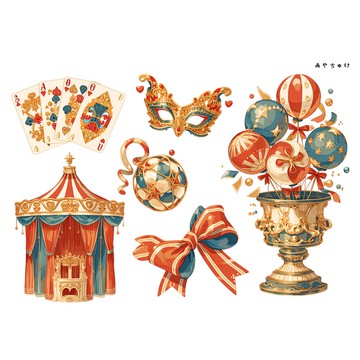 【6 月新品】20-134-0204 裁切紙 馬戲團風格