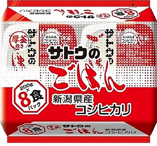 サトウ食品 サトウのごはん 新潟県産コシヒカリ 200g*8食パック