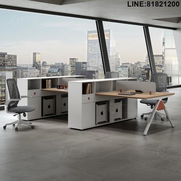 職員桌 辦公桌 員工位 財務桌 免運 開發票 辦公桌員工位2/4/6人位組合屏風卡座財務桌員工職員桌椅組合套裝 支持訂製
