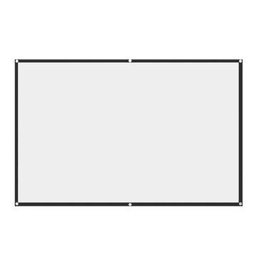 收納部屋 16 : 9 黑邊掛勾抗光投影布幕 84英吋  單一商品