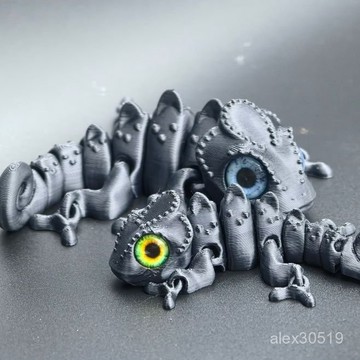 🍒臺灣熱賣🍒3D打印龍蜥蜴全身關節可動爆款仿真寵物模型生日禮物搞怪玩具擺攤