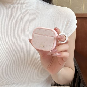 甜美少女滿屏粉色碎花適用Airpods4/pro3耳機保護殼套二三代新款