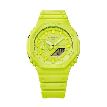 CASIO卡西歐 GA-2100-9A9  Tone-on-Tone系列 ITZY CHAERYEONG同款單色美學霓光黃時尚腕錶 45.4mm｜樂天全館特惠中★指定刷卡回饋10%
