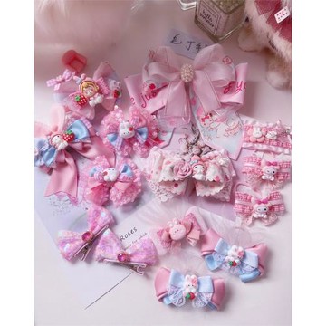 Mao手作192三麗鷗的美樂蒂兔子小姐兒童發飾禮盒發夾發卡發繩