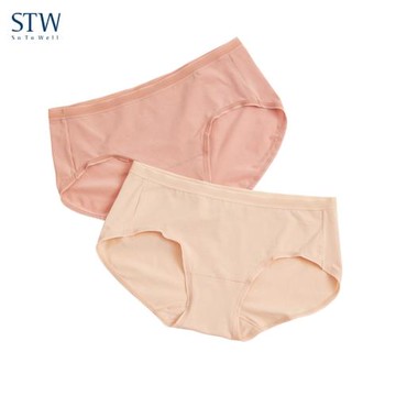 奢品STW棉質內褲女夏季薄款透氣中腰三角褲大碼女生平角褲短褲頭