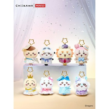 名創優品⭐Chiikawa吉伊卡哇 時裝秀系列絨毛掛飾✨吉伊 小八 烏薩奇 飛鼠 獅薩 可愛公仔 毛絨玩偶 互換禮物
