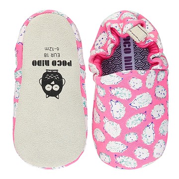 英國 POCO NIDO - 寶寶手工鞋 /學步鞋-粉紅小刺蝟