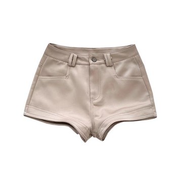 美式復古緞面高腰顯瘦西裝短褲闊腿褲熱褲打底褲包臀褲女夏季新款